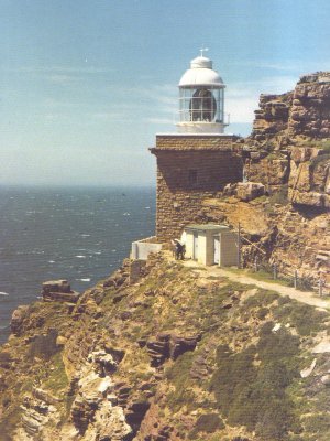Cape Point's second lighthouse, lit for the first time in 1919. Its predecessor had been built too high and frquently - and disastrously - obscured by fog.